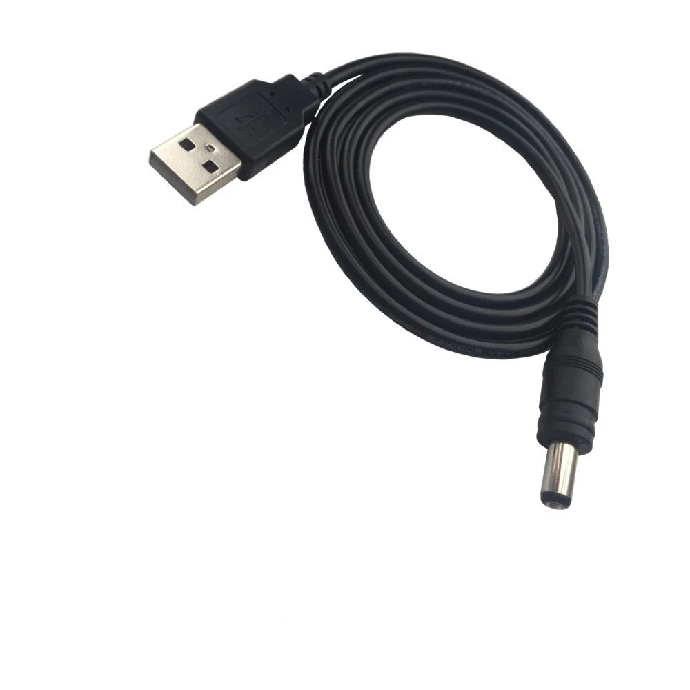 Адаптер питания постоянного тока штекер USB преобразовать в 5,5*2,1 м USB в DC баррель jack 5 в черный форма прямоугольный разъем с шнуром соединительный кабель