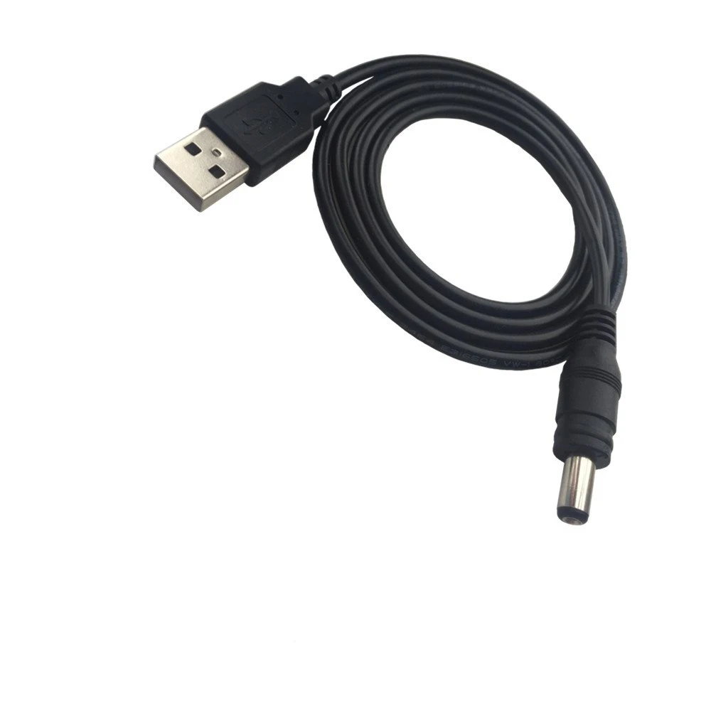 

DC Power Adapter Plug USB Convert To 5.5*2.1 M USB To DC Barrel jack 5V Black Shape Right Angle Jack With Cord Connector Cable