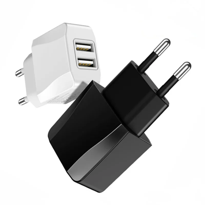

Dual USB Charger 2A Fast Charging Travel EU Plug Adapter Portable Wall Charger Mobile Phone Cable For Iphone Samsung Xiaomi