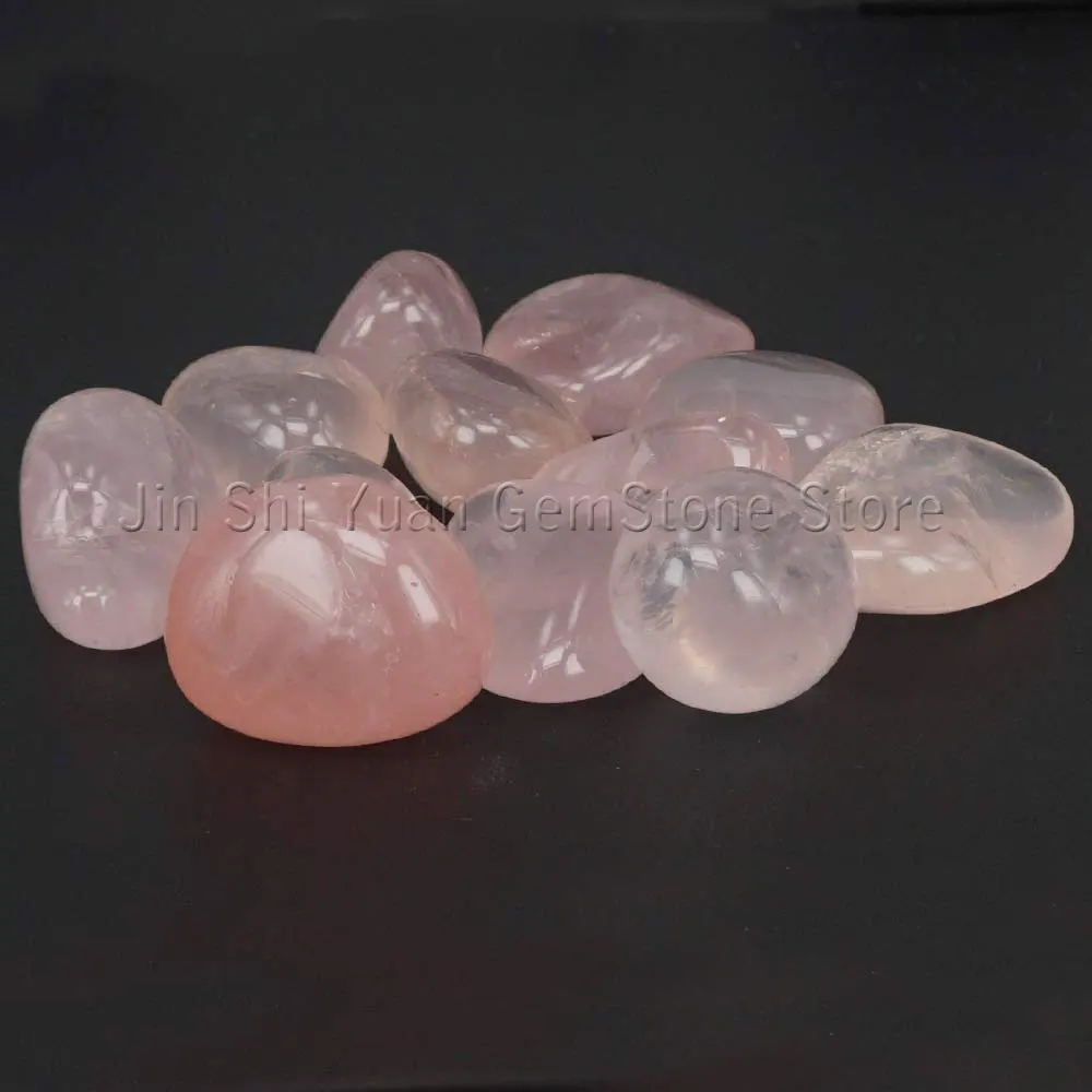 Bulk Tumbled Rose Quartz Stones Natural Polished Gemstone Supplies for Wicca, Reiki, and Energy Crystal Healing