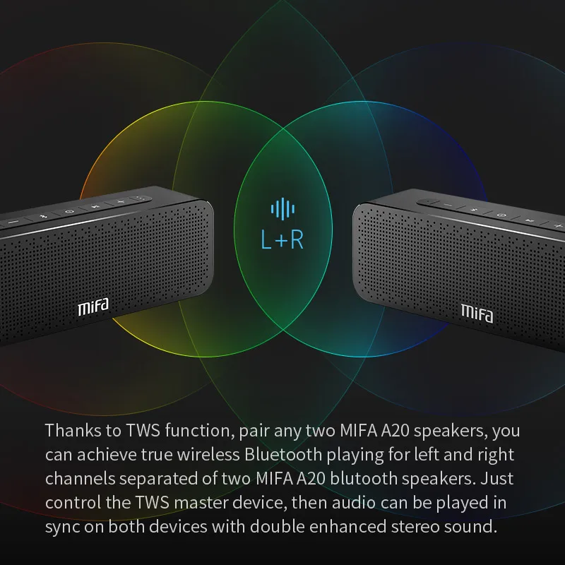 MIFA Metal Portable 30W Bluetooth Speakers With Super Bass Wireless speaker Bluetooth4.2 3D Digital