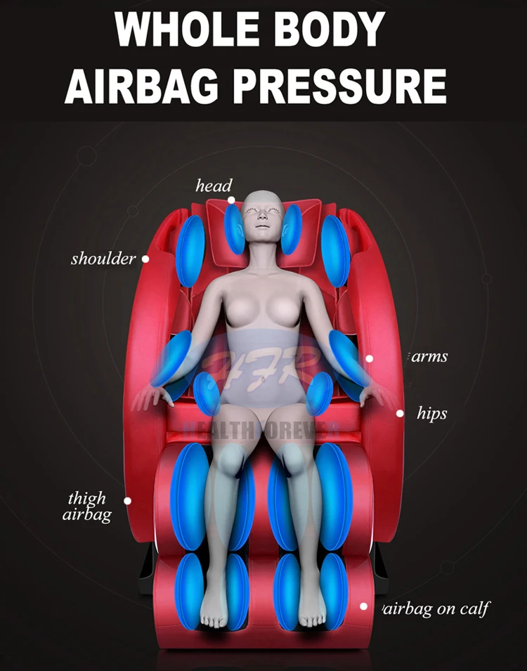 Красный источник питания цена используется 3d ног шиацу дешевый торговый Электрический массажное кресло для всего тела 4d массажное кресло с нулевой гравитацией