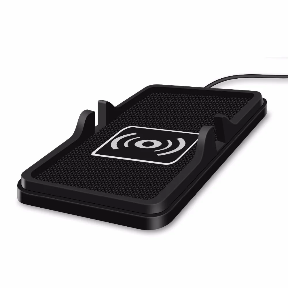 

10W FAST Wireless Car Charger Charging Pad Soft Silicone Charging Mat with GPS Holder Car Mount for iPhone 8/8Plus xs max S9