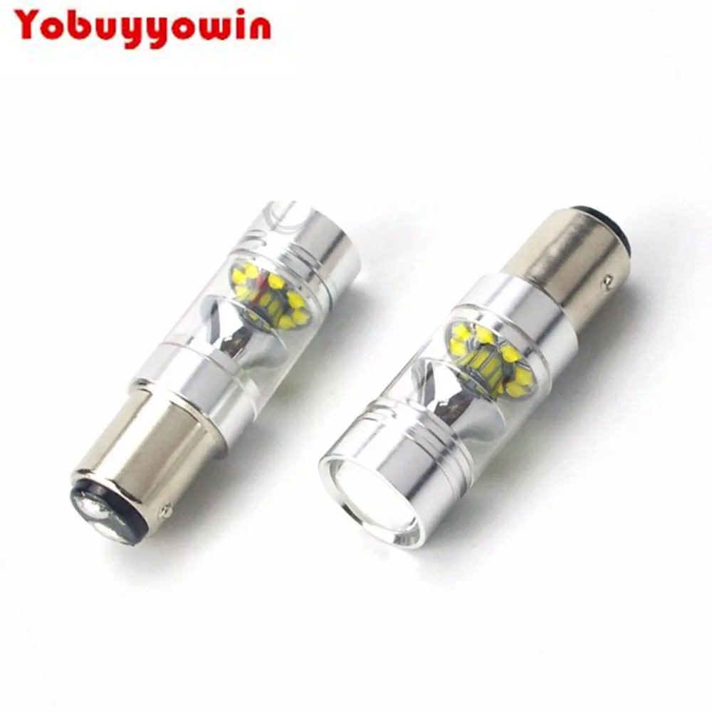 2Pcs 1157 BAY15D High Power 100W 1100LMS CREE Chips LED Light Bulbs for
