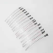 Pacote de diodo de ll34 smd zener 1/2w 3v-24v 15 tipos * 20 pces = 300 pces 1n4148 kit