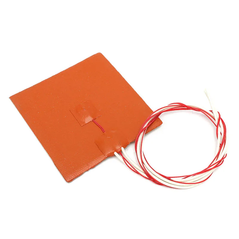 

12*12cm Orange Silicone Rubber Heating Pad Heater Backrest For 3D Printer Heat 12V Bed Warming Heating Pad