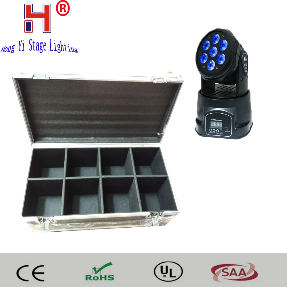 

Mini RGBW LED 7x12W LED Beam moving head Light Strong Beam Light For Party Disco DJ Light with flight case 8pcs/lot