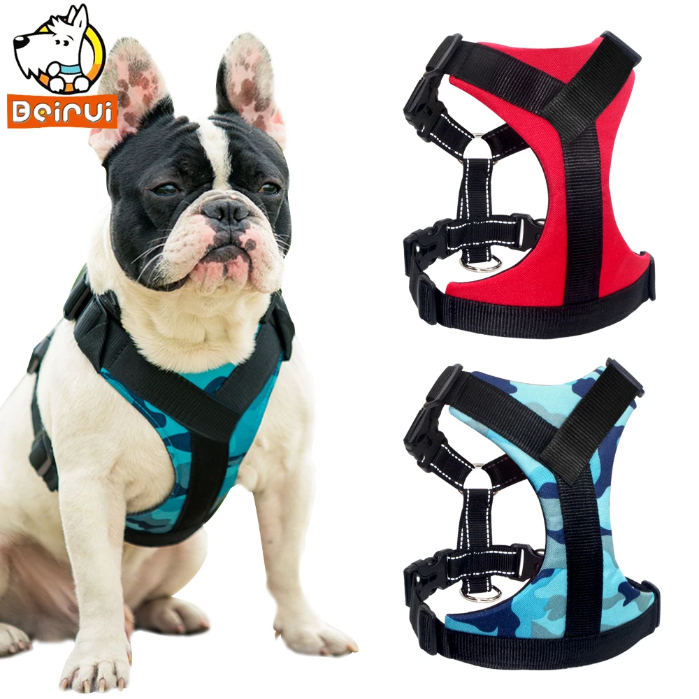 

Durable Nylon Dog Harness Step In Reflective Breathable Mesh Harness Vest for Small Medium Large Dogs Cat Pet Pitbull Red Blue