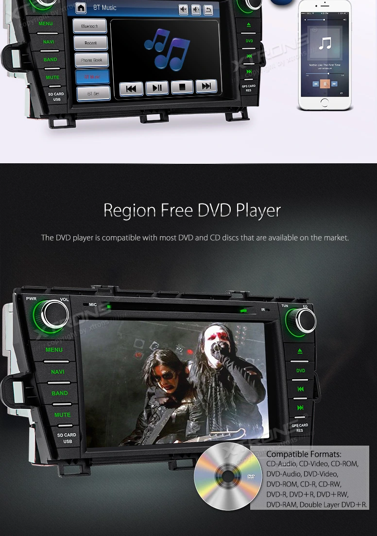 Flash Deal 8" Car DVD Radio GPS for Toyota Prius 2009-2013 (Left Hand Drive) with Android Mirror Link Support & External Microphone Support 10