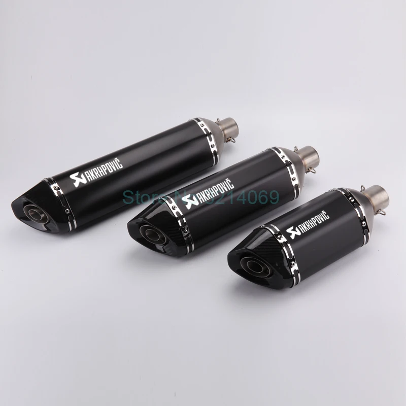 

Laser Marking Akrapovic Motorcycle Exhaust Silencer Carbon Fiber Tip Motorbike Pipe Exhaust Escape Damper Removable DB Killer