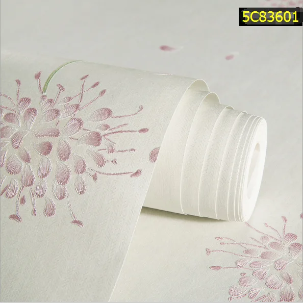 

0.53 wide 10m Long Precision Sakura dance solid color non-woven wallpaper high-end home decoration garden bedroom wallpaper
