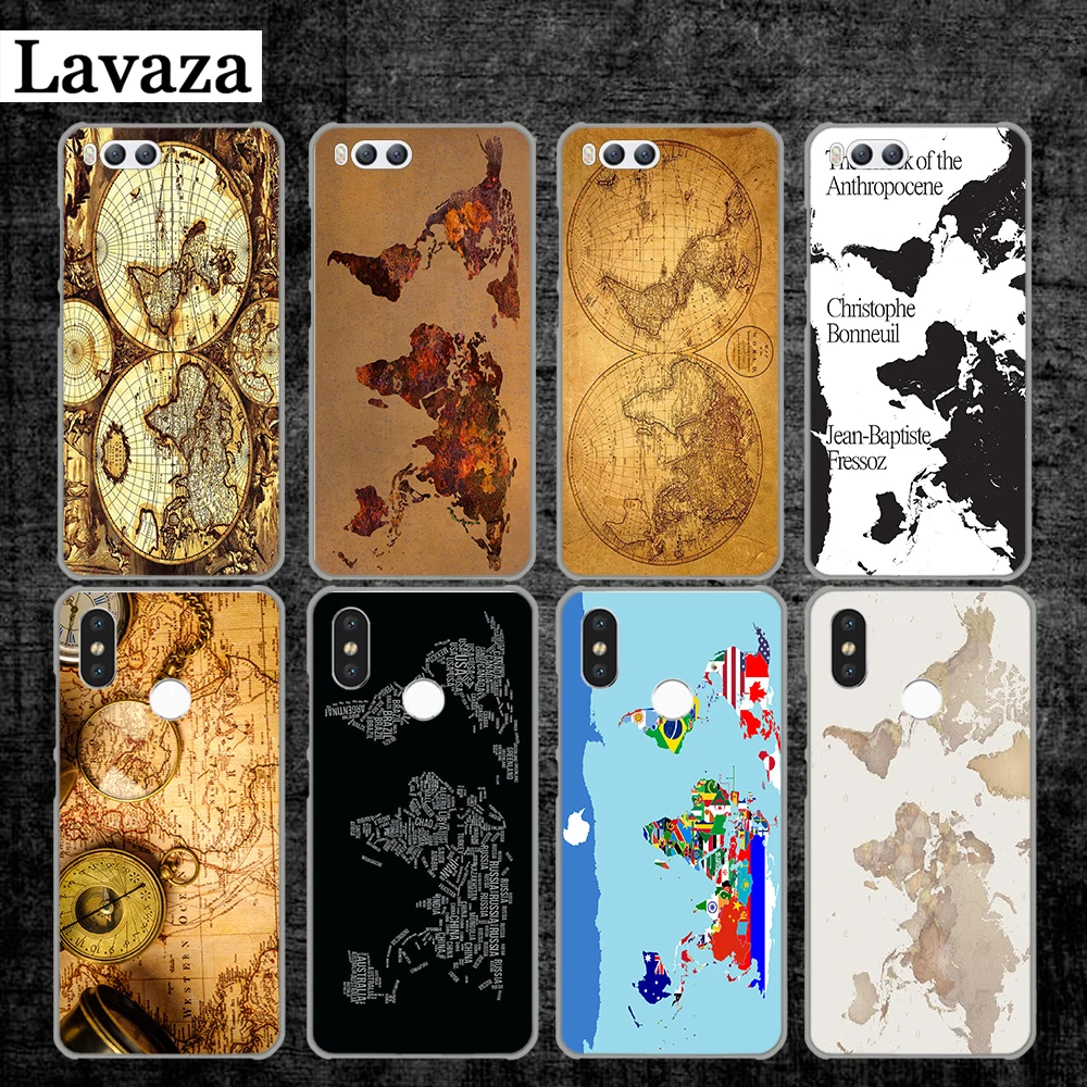 

Lavaza travel world map vintage Hard Case for Xiaomi Redmi 4A 4X 5A S2 5 Plus 6 6A Note 3 4 7 Pro Prime