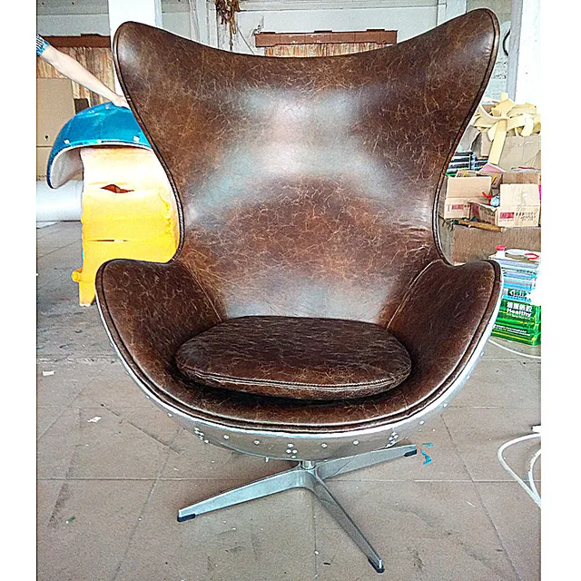 european neo classical low key luxury leather swivel chair handmade