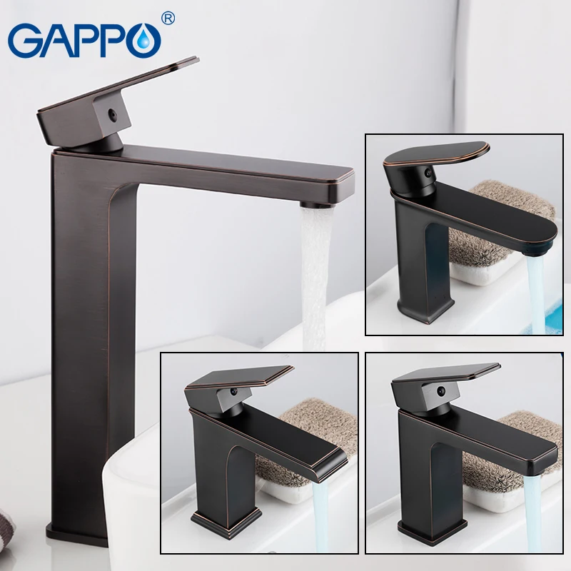 

GAPPO basin faucet balck bathroom waterfall tap bath sink faucets water taps bath mixer deck mounted faucets
