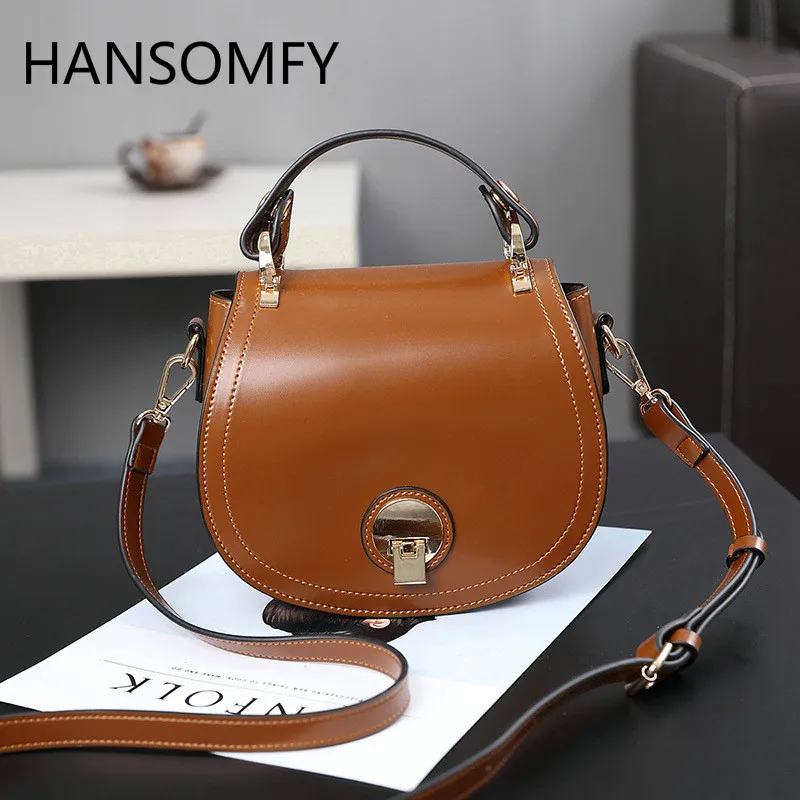 

HANSOMFY| Flap Bag Lock Chain Shoulder Bag PU Leather Handbag Elegant Women Bag Chic Mini Bag