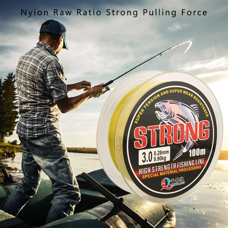 Pesca com Mosca Acessórios para o Inverno m de Pesca de Nylon Fio de Pesca 100 Linha 0.4 #8 # Líder Corda Cordão Linhas 5 High Quality Esporte e Lazer