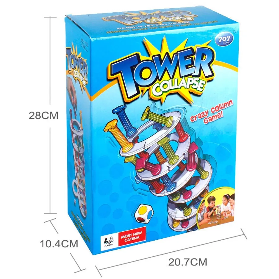 Забавные Domino укладки игрушечные лошадки Crazy колонка башня Дженга коллапс семья интерактивные вечерние партии Tricky творческая игрушка забавн - Цвет: With original box