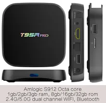 1pcs T95Rpro Amlogic S912 octa core Smart Android7.1 LIVE TV Streaming Box 3GB 32GB MediaHub 1200+ live tv 1000+ VOD