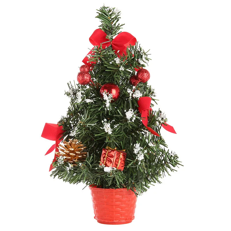 Рождественские Мини-елки, рождественские украшения, маленькая сосновая елка, помещенная на рабочий стол, Рождественский фестиваль, домашние украшения 15 см-40 см