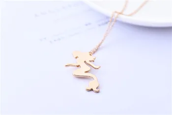 

Little Mermaid Necklace Fairy Tale Sea Daughter Pendant Necklace Fish Jewelry Gift for Children
