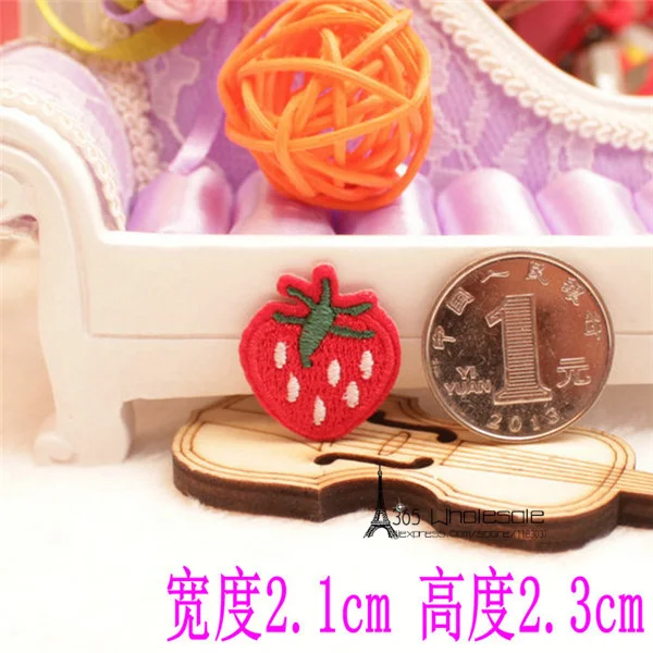 Cute Strawberries iron on cloth patches 9pcs -1