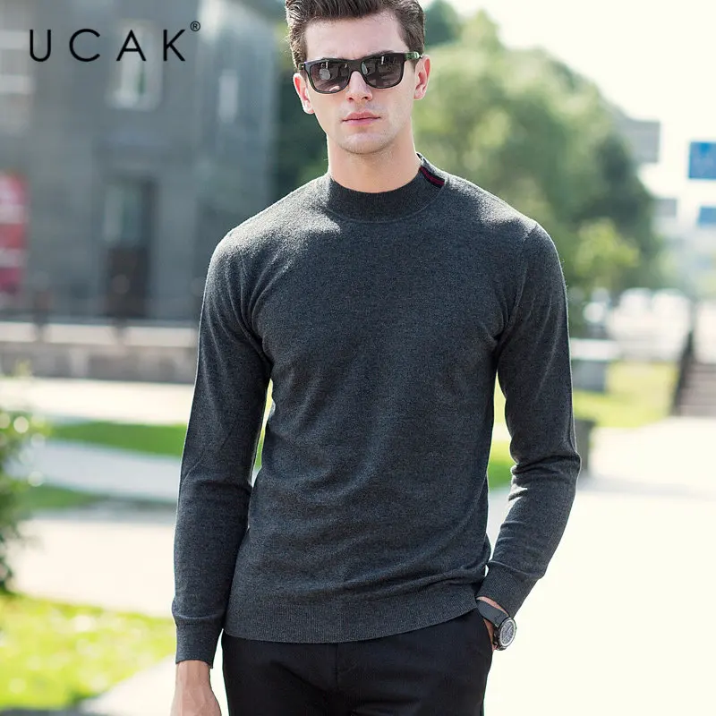 UCAK Brand Merino Wool Sweater Men Autumn Winter Cashmere Sweaters Casual O-Neck Pull Homme 2019 New Arrivals Pullover Men U3025 UCAK Brand Merino Wool Sweater Men Autumn Winter Cashmere Sweaters Casual O-Neck Pull Homme 2019 New Arrivals Pullover Men U3025