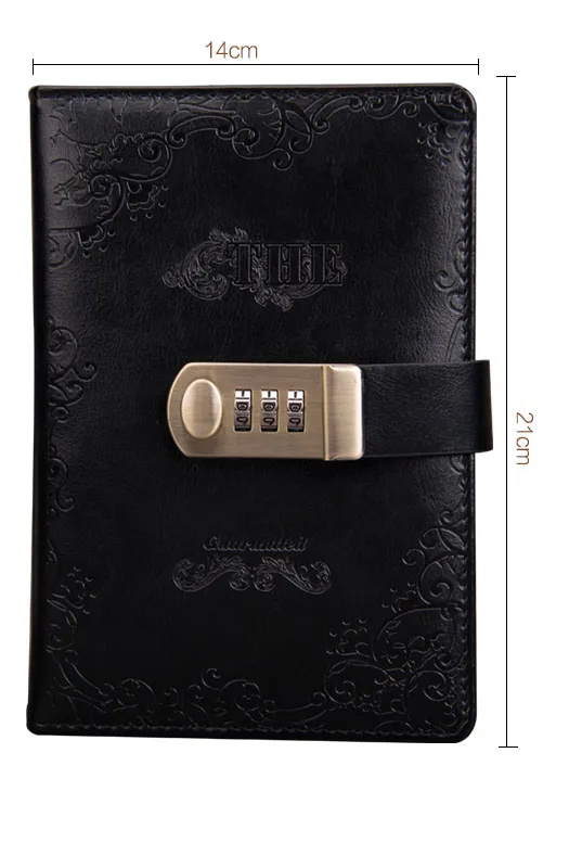 

Retro Codebook With Lock Diary Thick Creative Handbook Student Notebook