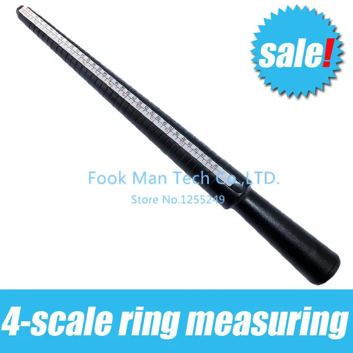 Plastic Ring Sizer Stick,4 Scale Measuring Stick EUR/US/JAPAN/ HK