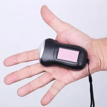 

Portable 3 LED Hand Crank Dynamo Solar Power Flashlight Torch Outdoor Camping Mountaineering Night