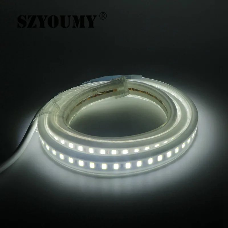 SZYOUMY 120 светодиодный s/m 220 V SMD 5630 Светодиодные ленты белый/теплый белый с регулируемой яркостью ленточный светильник 10 м Водонепроницаемый