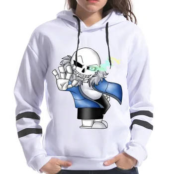 

2018 Spring Women Cool Sans Print Hoodies harajuku Female Long Sleeve Hooded Sweatshirts