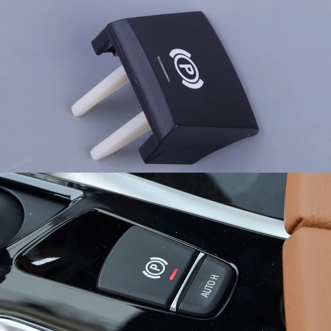 

beler Parking Brake P Button Switch Cover Fit for BMW 5 6 X3 X4 F10 F11 F06 F12 F25 09-13