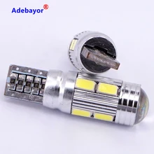 100 pçs/lote T10 10 canbus levou SMD 5630 Chip 501 W5W 194 Erro Free Car LED Lente Indicador Wedge Dome Light Bulb Lamp car styling