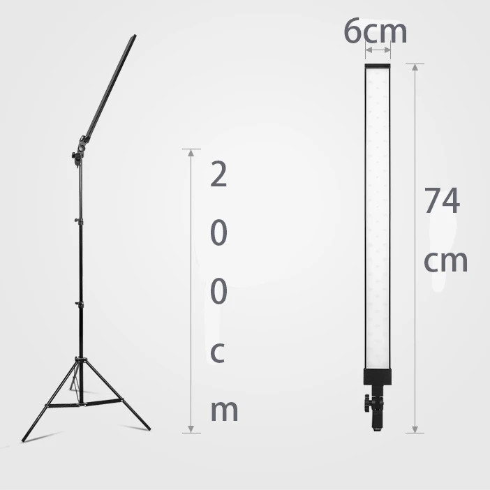 Длинный светодиодный светильник для глубокой фотосъемки, студийный светильник, набор для фото, софтбокс, диммер, 4 шт., светодиодный, 4 шт., Триод