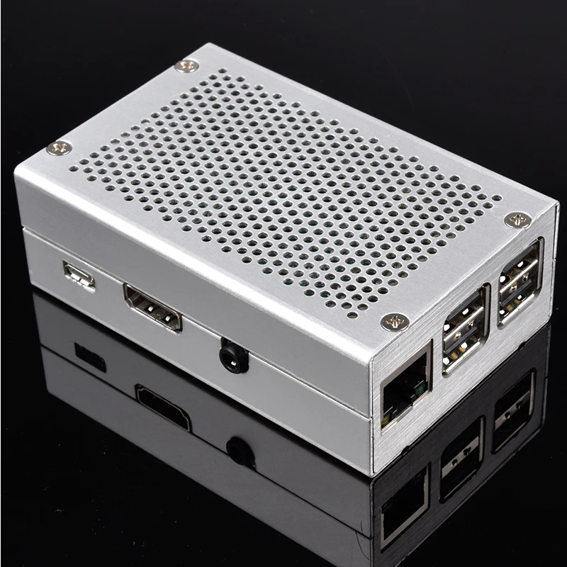 Алюминиевый Чехол для Raspberry Pi 3 серебристый чехол металлический корпус RPI Модель B