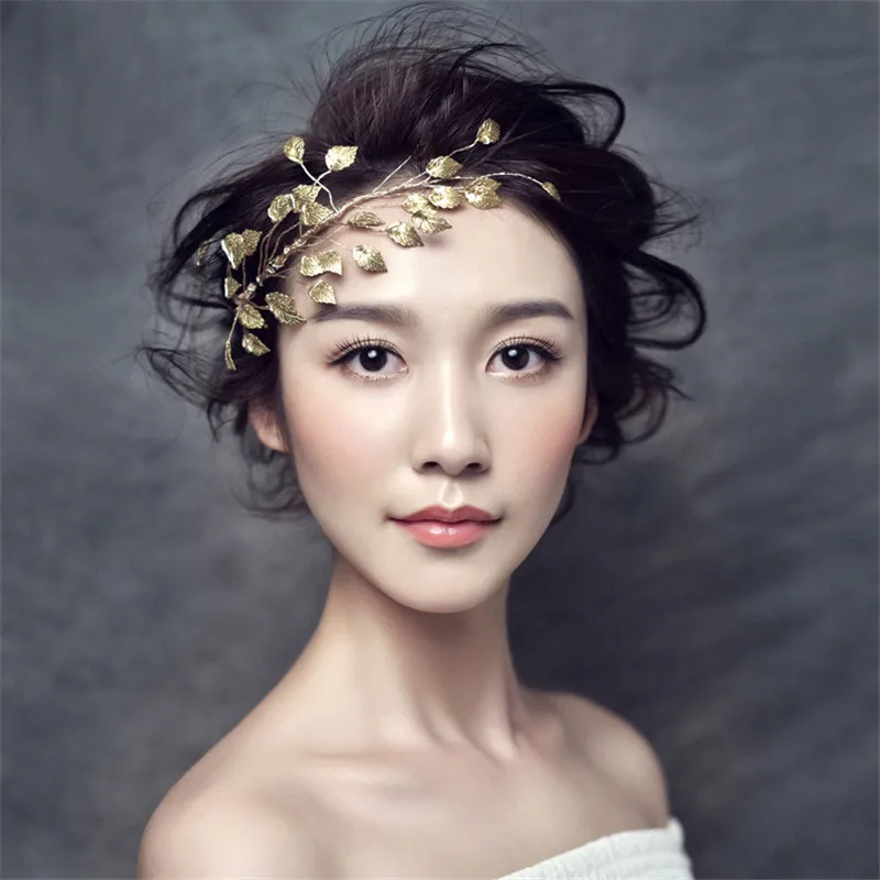 Женская диадема для волос золотистая свадебный аксессуар 2016|tiara gold|bridal headbandvintage
