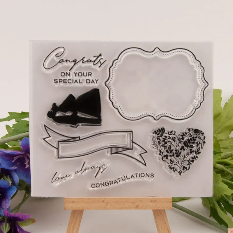 

1 pcs dialog transparent silicone stamp,children DIY Handmade Scrapbook Photo Album decoration tools students soft Stamps