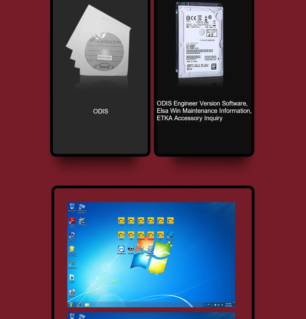 VAS5054 с HDD ODIS Engineer Version ODIS 5,16 ELSA WIN информация по обслуживанию ETKA аксессуар запрос OKI полные чипы