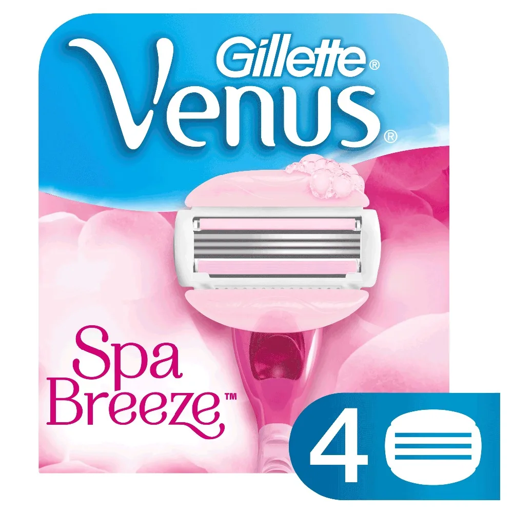 Replaceable Razor Blades for Women Gillette Venus Spa Breeze 4 pcs Cassettes Shaving Venus shaving cartridge