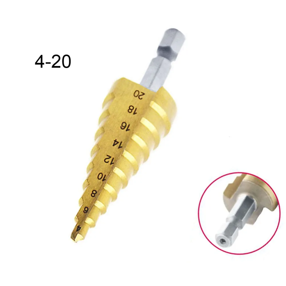 3 шт. Метрическая спиральная нарезка пагода Форма дыра резак 4-12/20/32 мм HSS Сталь конус сверла по металлу комплект ступенчатая заточка Мощность инструменты