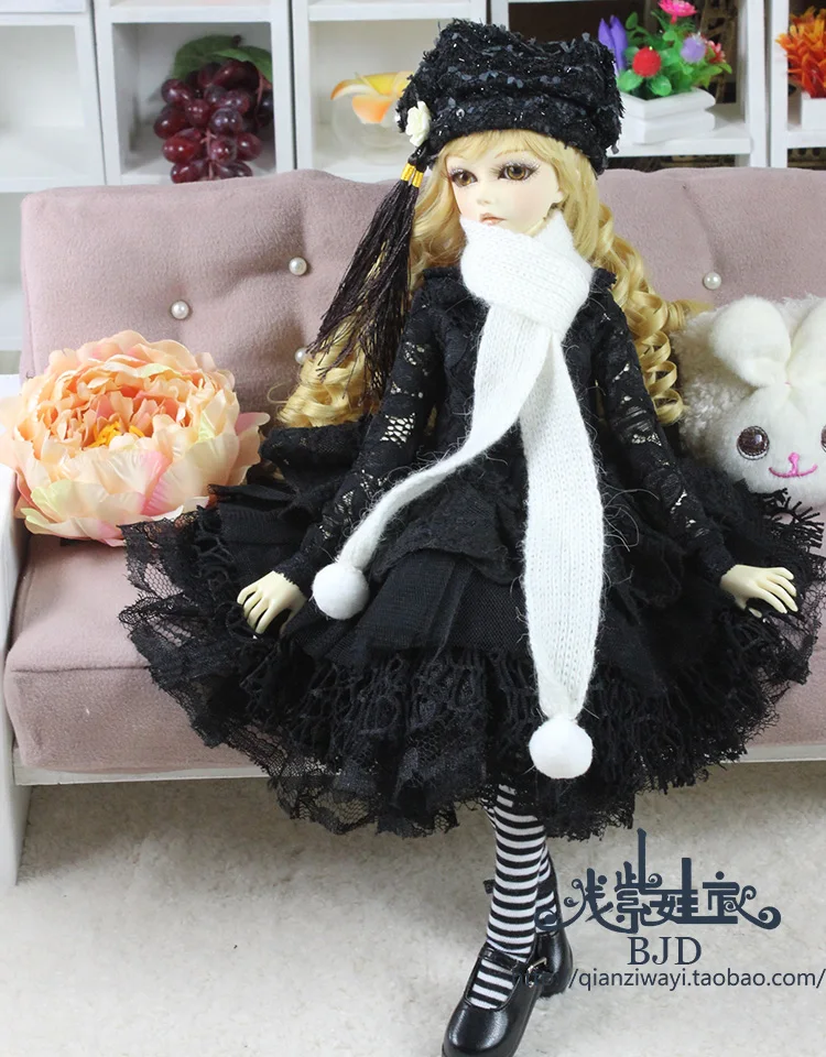 1/4 1/3 шкала BJD платье+ шляпа+ шарф для BJD/SD одежды куклы аксессуары, не включены куклы, обувь, парик и другие аксессуары 18D1603