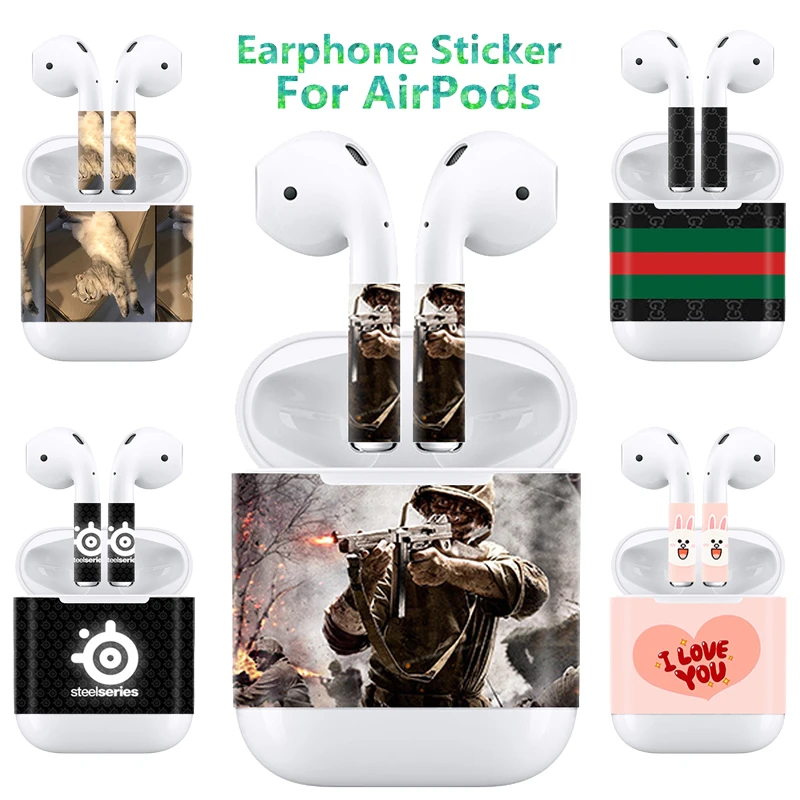 

For AirPods with protective covers, skin film, scratch-resistant film and decals