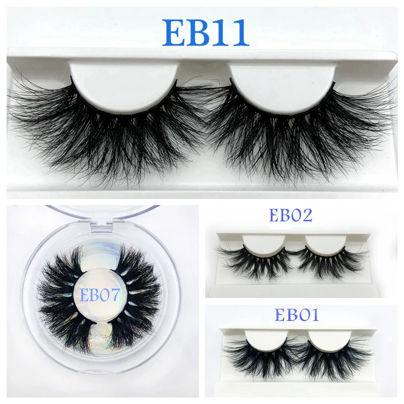 

Paperbox luxury mink fur 25mm eyelashes extra length dramatic lashes custom own brand hot selling styles