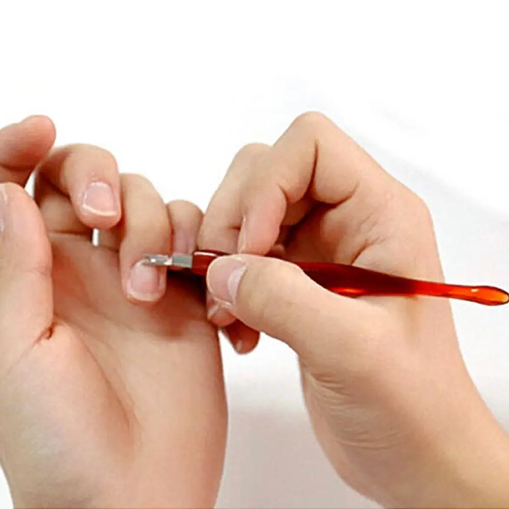 Ложка-толкатель для удаления кутикулы хорошего качества металлический очиститель для ногтей маникюр уход педикюр инструмент Съемный триммер