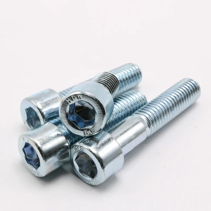 3PCS 8.8 Galvanized Hex Screws White Zinc Screw Bolt M6*90mmin Bolts