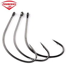 100 шт. рыболовные снасти с колючей крючки оптом один крючок из высокоуглеродистой 2/0#4