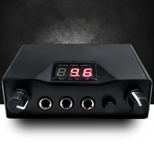 Источник питания для тату, профессиональная машина, черный источник питания для тату, ЖК-дисплей, двойная машина для татуировки, пистолет, источник питания