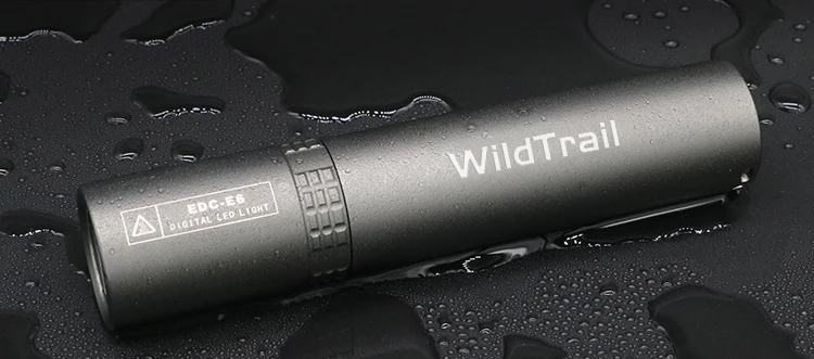 Wildtrail Cree светодиодный EDC вспышки светильник 18650 фонарь светодиодный налобный фонарь вспышка светильник Водонепроницаемый для кемпинга