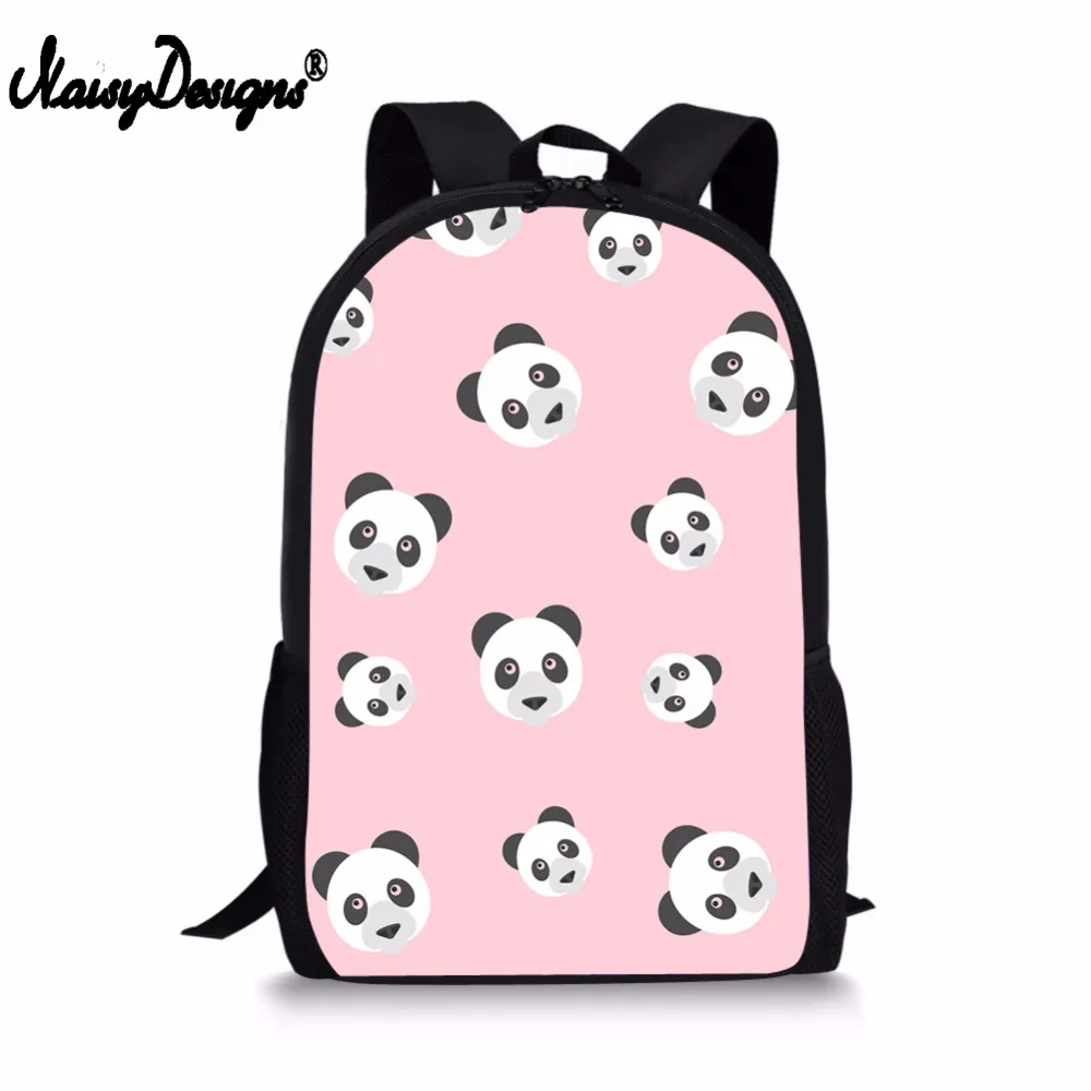 ##BUY Noisydesigns Cartoon Printing Student School Bag For Teenage Girls Boy Cute Panda Pattern Student School Mochila Travel Backpack