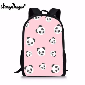 

Noisydesigns Cartoon Printing Student School Bag For Teenage Girls Boy Cute Panda Pattern Student School Mochila Travel Backpack